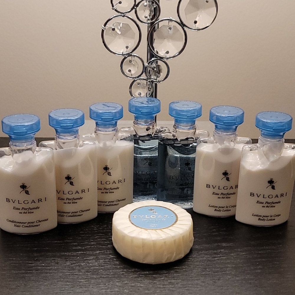 8 Piece Bvlgari Conditioner, Lotion, Shampoo, Soap